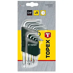 Набір інструментів Topex ключі шестигранні Torx T10-T50, набір 9 шт.*1 уп. (35D960) - мініатюра 3