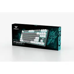 Клавіатура Aula F3287 Keycap KRGD Blue USB UA White/Grey (6948391240688) - мініатюра 6