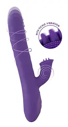 Вібратор-кролик Sweet Smile Thrusting Rotating 24.7 см фіолетовий - мініатюра 9