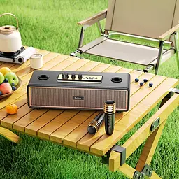 Акустика караоке Hoco BS63 Graceful wireless dual-mic BT5.4 бездротова з 2 мікрофонами - мініатюра 9