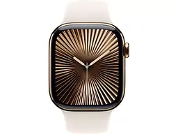 Смарт-годинник Apple Watch Series 10 GPS + Cellular 42mm Gold Titanium Case w. Starlight Sport Band - M/L (MX073) - мініатюра 2