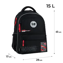 Рюкзак GoPack Education 182M Born To Win Чорний (GO26-182M-5) - мініатюра 2