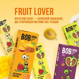 Набір: Фруктові цукерки Bob Snail Фруктовий мікс 150 г (5 шт. х 30 г) - мініатюра 2