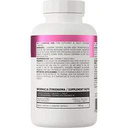 Карнітин OstroVit L-Carnitine 1000 90 таблеток - мініатюра 3