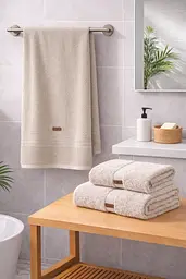 Набір 3 махрові рушники для ванної 30х50+50х90+75х150 см Beige TC303375553