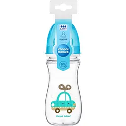 Антиколікова пляшечка Canpol Babies Easystart Кольорові звірята 12+ 300 мл блакитний (35/204)