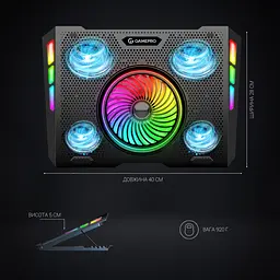 Охолоджувальна підставка для ноутбука GamePro Black (CP740) - мініатюра 12