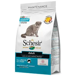 Монопротеїновий сухий корм для котів Schesir Cat Adult Fish з рибою 400 г