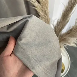 Оксамитові штори сірого кольору 2шт. 140х270 з білим шифоновим тюлем 400х270, на тасьмі ALBO pbe0052604 - мініатюра 2