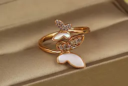 Кільце Xuping Jewelry Два Метелика розсувне 18 і більше золотисте