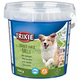 Ласощі для собак Trixie Premio Trainer Snack Poultry Balls, кульки з м'ясом птиці, пластикове відро, 500 г