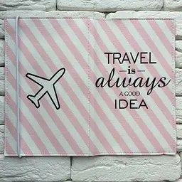 Тревел-кейс Travel is always a good idea (смужка) екошкіра - мініатюра 2