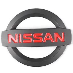 Емблема решітки задня для Nissan матова Чорна 140х120 мм ПластикНА НАПРЯМНИХ (Завод)
