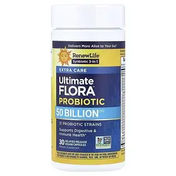 Пробіотики 50 млрд КУО Renew Life Ultimate Flora Probiotic 30 веганських капсул - мініатюра 3