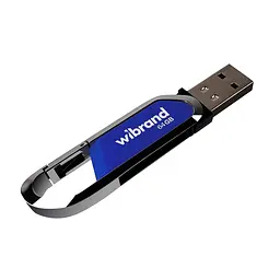 Флеш-накопичувач Wibrand USB 2.0 Aligator 64Gb блакитний - мініатюра 3