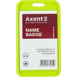 Бейдж-чохол Axent SoftTouch матовий салатовий 4550V (54x85мм) упаковка 5 шт. (4550V-09-A)