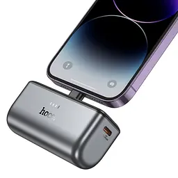 Power bank Hoco Q31 5000mAh PD 20W + кабель Lightning чорний - мініатюра 2