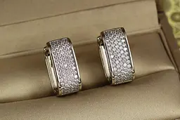 Сережки Xuping Jewelry квадратні кільця 1.8 см сріблясті
