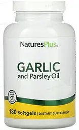 Екстракт часнику та петрушки Nature's Plus Garlic and Parsley Oil 180 гел капс