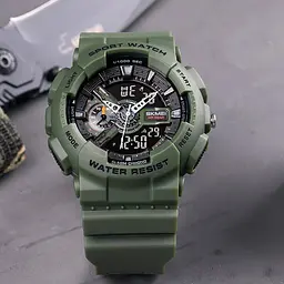 Чоловічий наручний годинник 1688AG Army Green. Skmei acs0030626 - мініатюра 2