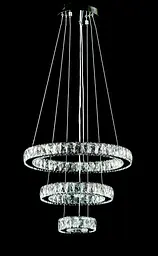 Світлодіодна люстра Splendid Ray L87519/480+320+180/3 LED з кришталем, хром, 100 Вт, з пультом і димером - мініатюра 2