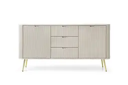 Комод Perfect Home Зова / Zova 2-дверний з 3 шухлядами і золотими ніжками KSZ168 Кашемір (PFH-091282)