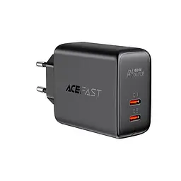 Адаптер мережевий ACEFAST A9 40W блок зарядний чорний - мініатюра 2
