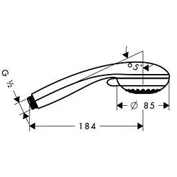Ручний душ Hansgrohe Crometta 85 multi 28563000, Хром - мініатюра 2