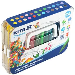 Маркери акрилові Kite Creative з рідкими чорнилами 24 шт. (K-1162) - мініатюра 3