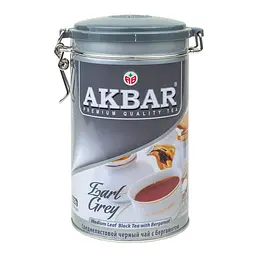 Чай цейлонський Akbar Earl Grey листовий з бергамотом 225 г