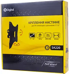 Кронштейн настінний X-Digital STEEL SA220 Black (6093239) - мініатюра 3