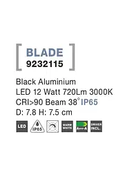 Вуличний світильник NOVA LUCE BLADE 9232115 - мініатюра 5