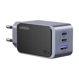 Зарядний пристрій Ugreen 3xUSB 65W (2xUSB-C+USB-A) Gan Nexode Fast Charger Grey X553 (35042) - мініатюра 8