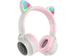 Навушники з мікрофоном Hoco W27 Cat Ear Grey - мініатюра 3