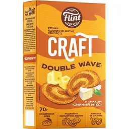 Грінки пшенично-житні хвилясті Flint Craft Gren Double Wave зі смаком Сирний мікс 70 г - мініатюра 2