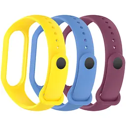 Комплект силіконових ремінців для фітнес браслетів Xiaomi Mi Band 5/6/7, Silicone, viola, зі зручною застібкою, на фітнес трекер та смарт годинник, ArmorStandart (ARM87046)