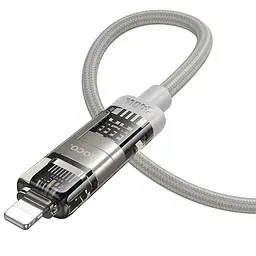Дата кабель Hoco U151 Goldsmith 4in1 Type-C to USB/Type-C to Lightning 240W (1.2m) Gray - мініатюра 3
