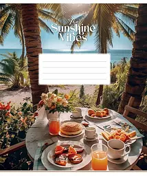 Зошит загальний Школярик Sunshine vibes у лінію 36 аркушів 20 шт. (036-3319L) - мініатюра 4