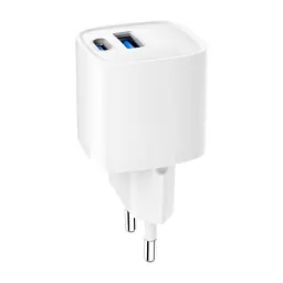 Зарядний пристрій Gembird 1xUSB-C PD20W + 1xUSB QC3.0 white (TA-UC-PDQC20-W-01) - мініатюра 6