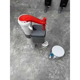 Комплект арматури Koer KT-0304-1/2" наповнювальна з універсальним підведенням + Холдер для освіжаючих пігулок для унітазу, латунне різьблення 1/2" KR5834, Білий - мініатюра 8