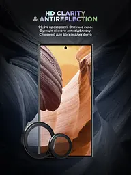Захисне скло для камери Samsung Galaxy S24 Ultra 5G (SM-S928), Supreme BI, чорний колір, з рамкою, глянцеве скло для захисту лінз, протиударне, прозоре, з клейовим шаром по контуру, не впливає на якість фото, ArmorStandart (ARM76602) - мініатюра 4