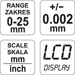 Мікрометр Yato з LCD (YT-72305) - мініатюра 4