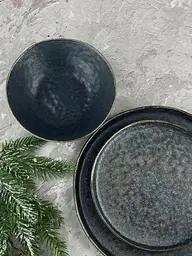 Салатник Olens Космос JM-1536-B 17,5х5 см сірий - мініатюра 4