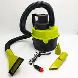 Автомобільний пилосос із функцією насоса 2 в 1 від прикурювача 12В Black Wet & Dry Auto Vacuum Cleaner зелений - мініатюра 1