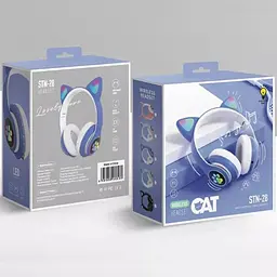 Навушники Bluetooth Tucci STN28 з вушками Blue  - мініатюра 4