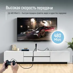 Дата кабель USB 2.0 AM/AF 1.8m black ColorWay (CW-CBUF076-BK) - мініатюра 9