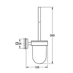 Йоржик для унітазу настінний Grohe QuickFix Start Cube 40977000, Білий - мініатюра 2