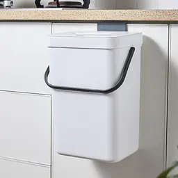 Відро для сміття MBM My Home з кришкою 5 л біле (BIN-11 5L WHITE/ANTHRACITE) - мініатюра 6