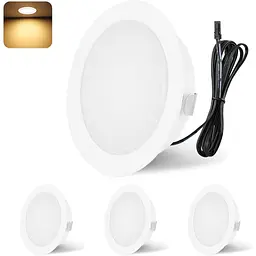 Світлодіодні вбудовані прожектори YindaLux 12 V 3000K Теплий білий IP44 LED з точковим затемненням 3W 4 шт.