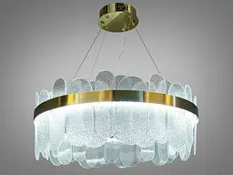 Підвісна люстра Diasha 803/600SGD кругла LED-модель у золотому кольорі, потужність 120 Вт, діаметр 58 см - мініатюра 3